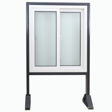Fenêtre en plastique adaptée aux besoins du client de PVC d&#39;UPVC / PVC / fenêtre coulissante avec la moustiquaire